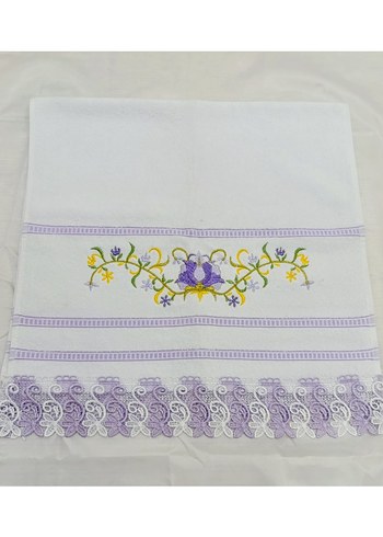 Nakışlı Beyaz Havlular Seti - Görsel 4