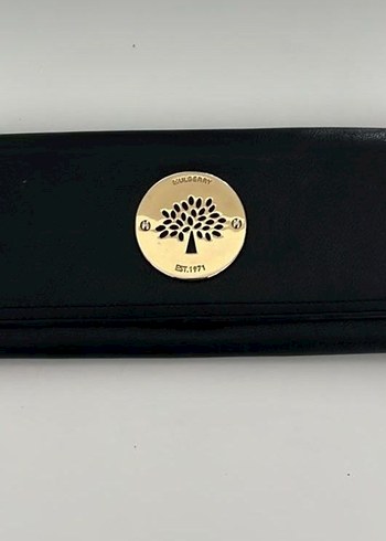 Mulberry Düğmeli Altın Renk Deri Kadın Cüzdanı