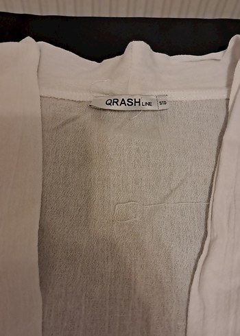 diğer Beden Nakışlı Uzun Beyaz Bohem Kadın Kimono