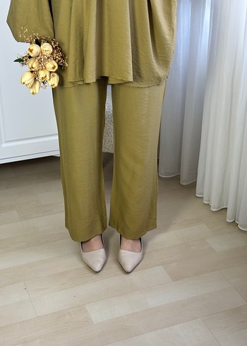 Kemerli Haki Kadın ikili takım - Görsel 4