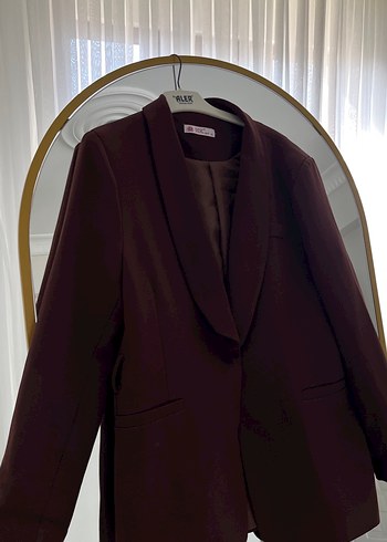 Kahverengi  Kuşaklı Kadın Blazer Ceket - Görsel 4