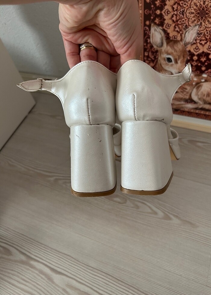 Gelin Ayakkabısı Kalın Topuk - Görsel 5