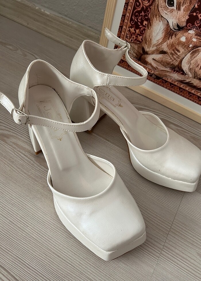 Gelin Ayakkabısı Kalın Topuk - Görsel 2