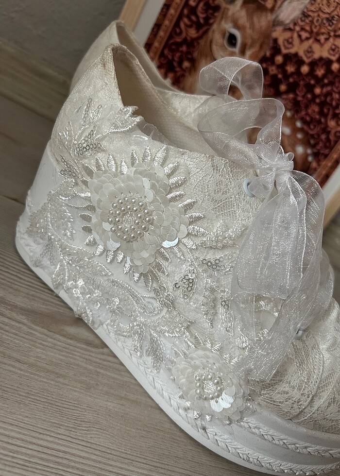 Gelin spor topuklu ayakkabı - Görsel 3