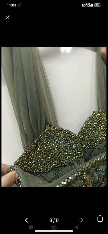 Acil satılık nişanlık abiye - Görsel 5