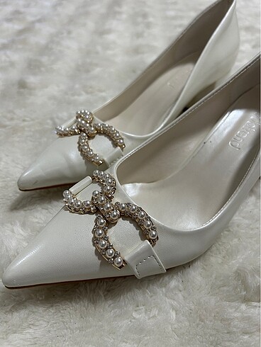 Nikah davet şık taşlı abiye ayakkabı - Görsel 5