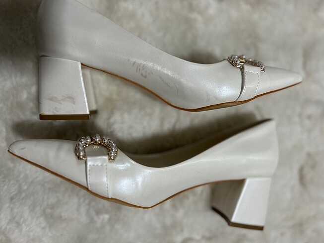 Nikah davet şık taşlı abiye ayakkabı - Görsel 8