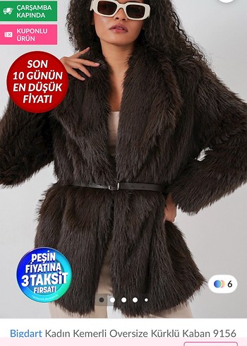 Kahverengi Leopar Desenli Kadın Suni Kürk - Görsel 4