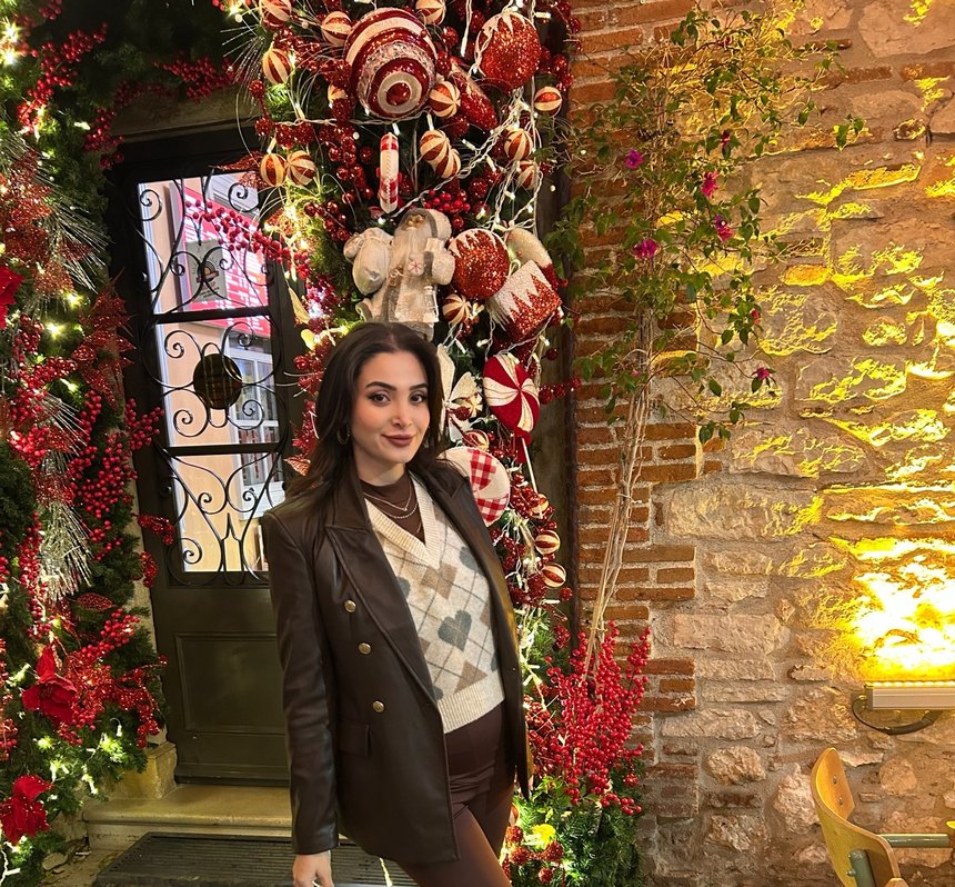 Düğmeli Kahverengi Kadın Deri blazer ceket - Görsel 2