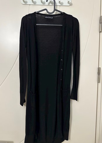 Bershka Siyah Uzun Hırka - Görsel 2