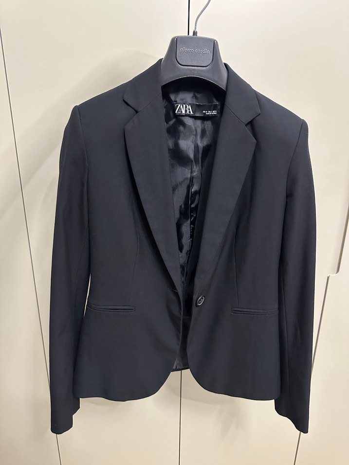 Zara Siyah Blazer Ceket XS - Görsel 4