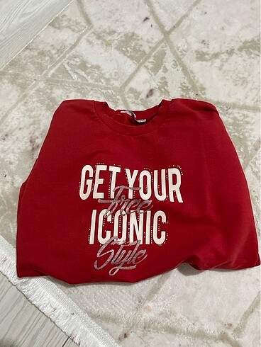 15-16 Yaş Beden kırmızı Renk sweatshirt