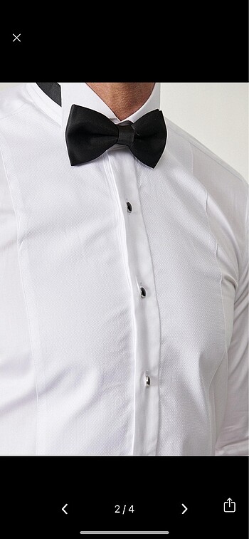 Ata yaka smokin gömlek - Görsel 2