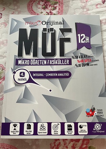 MÜF 12. Sınıf İntegral Fasikül