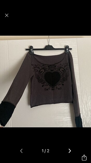 desenli uzun kollu crop