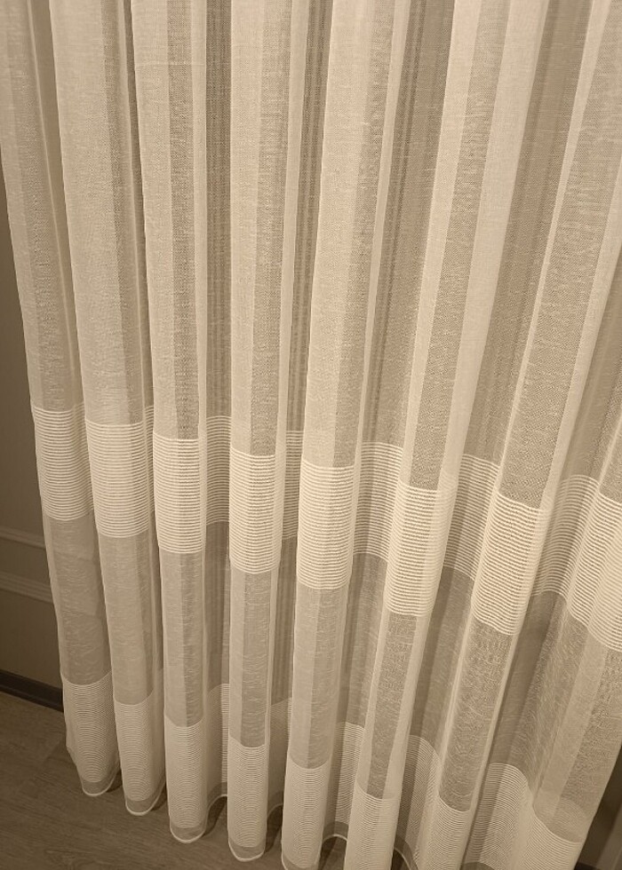 ÇİZGİLİ TÜL PERDE - Görsel 2