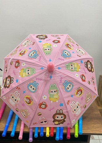 Renkli Bohem Kadın Şemsiye Püsküllü - Görsel 12