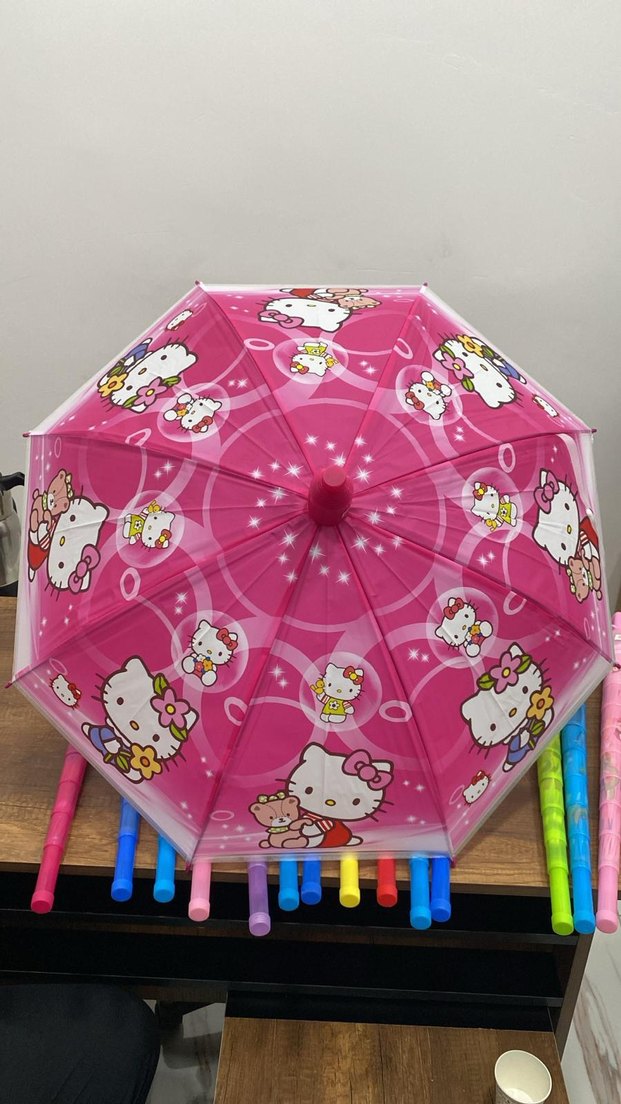 Renkli Bohem Kadın Şemsiye Püsküllü - Görsel 4