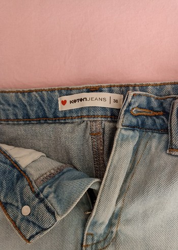Düğmeli Mavi Kadın kot etek