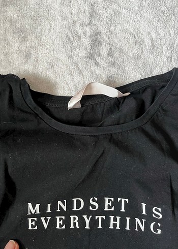 Siyah Pamuklu Uzun Kollu Hamile Tişört - Görsel 2