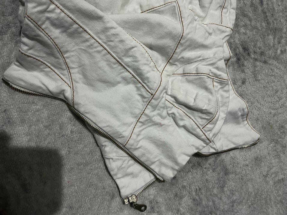 Beyaz straplez bustiyer bluz - Görsel 3