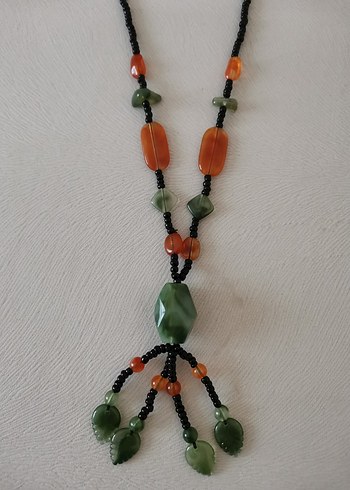 Uzun Boncuklu Etnik Kadın Kolye - Görsel 2