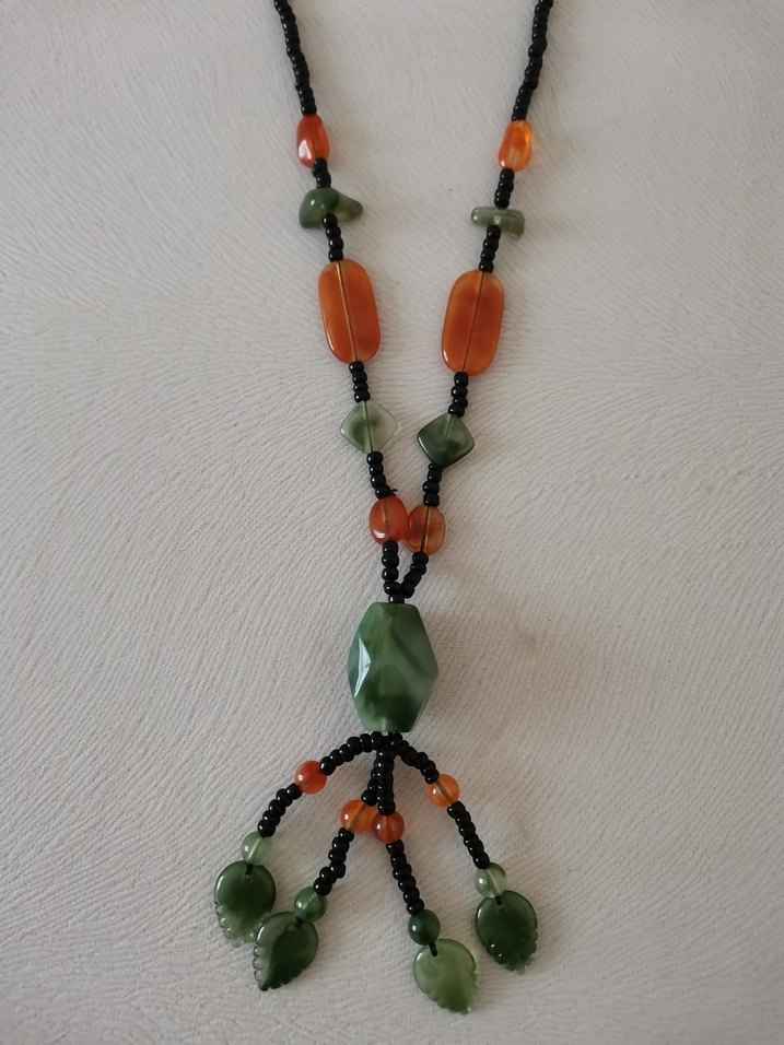 Uzun Boncuklu Etnik Kadın Kolye - Görsel 2