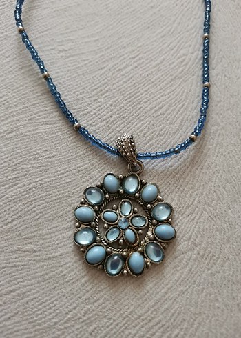 Turkuaz Boncuklu Kolye - Görsel 2