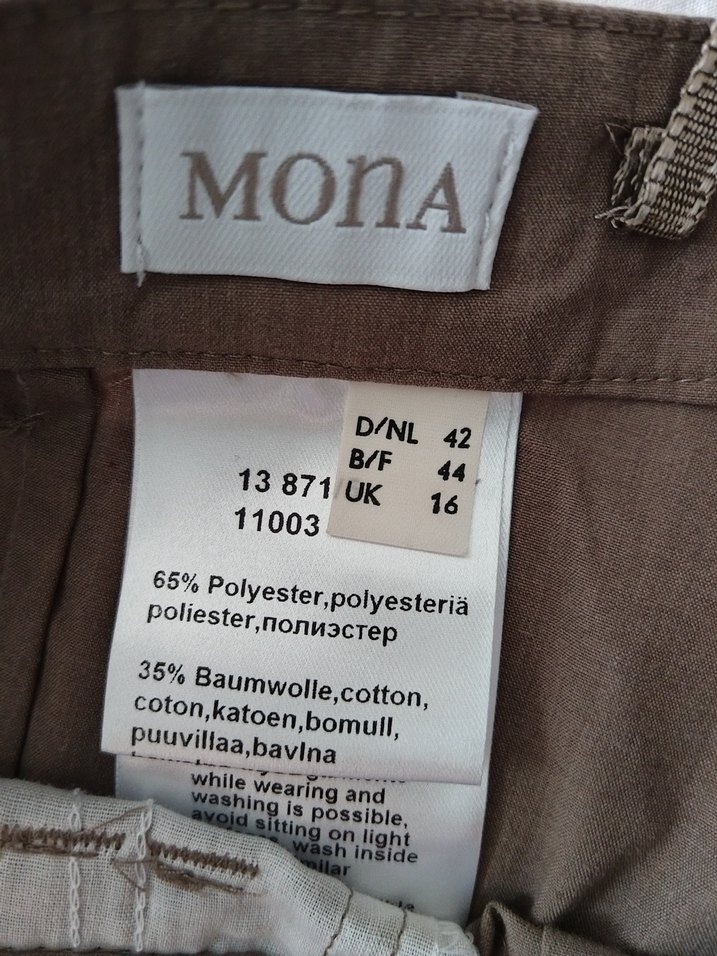 Bej Rahat Kesim Midi Kadın  Pantolon - Görsel 3