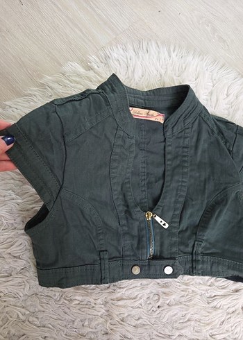 Y2K vintage SOKAK TARZ CROP CEKET - Görsel 2