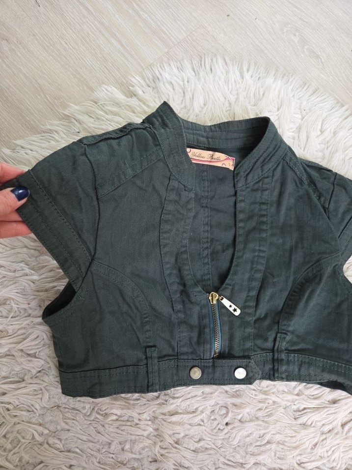 Y2K vintage SOKAK TARZ CROP CEKET - Görsel 2