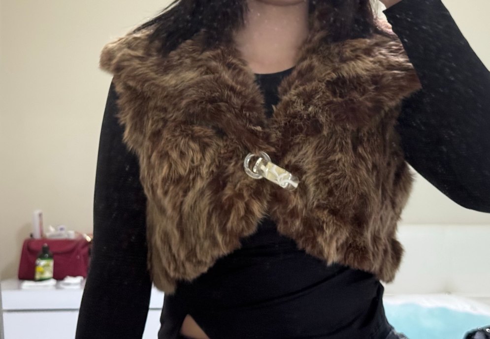 Kürk yelek vintage - Görsel 2