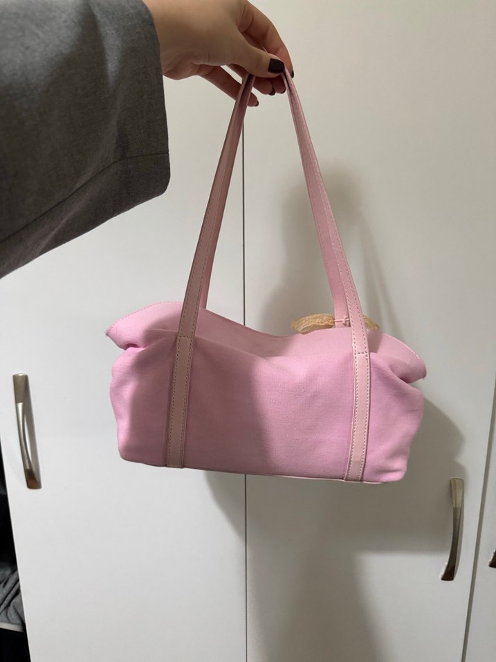 Pembe housebag çanta - Görsel 2