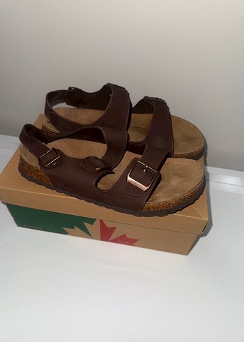 Erkek Kahverengi Süet Tokalı Sandalet - Görsel 5