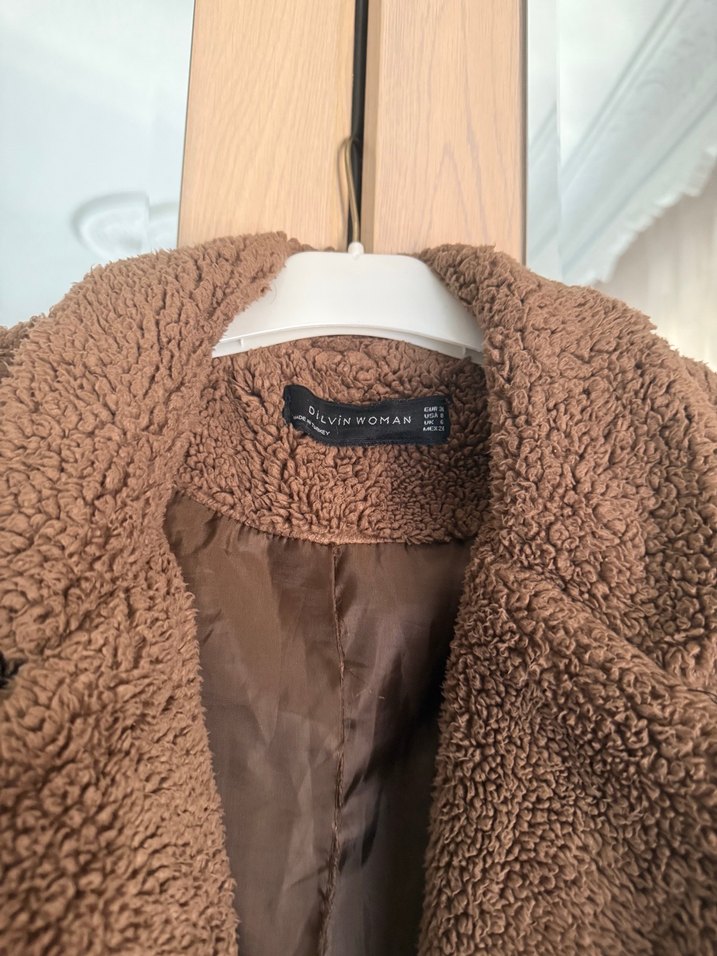 Kahverengi Midi Kadın Kaban - Görsel 2