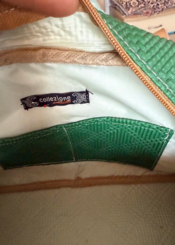 Yeşil Deri Tokalı Kadın Çanta - Görsel 5