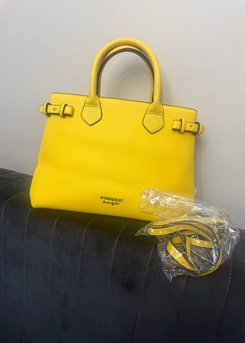 Sarı Deri Kadın El Çantası - Burberry - Görsel 3