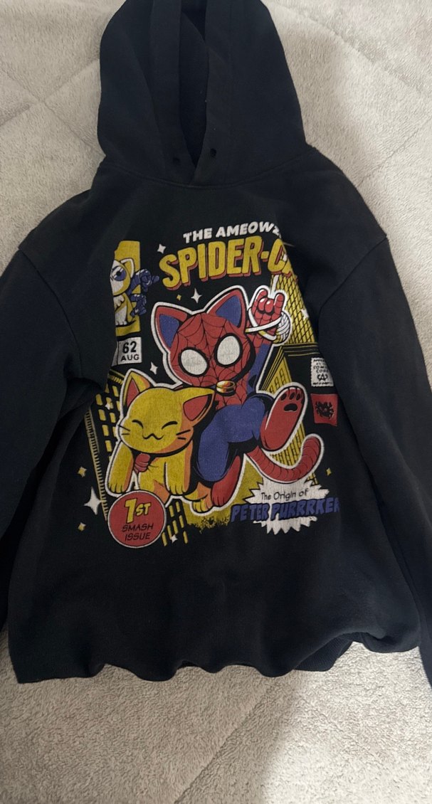 Erkek Çocuk Baskılı Kapüşonlu Sweatshirt - Görsel 3