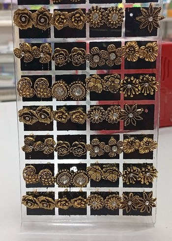 Vintage Bohem Mini Altın Küpe Seti - Görsel 3