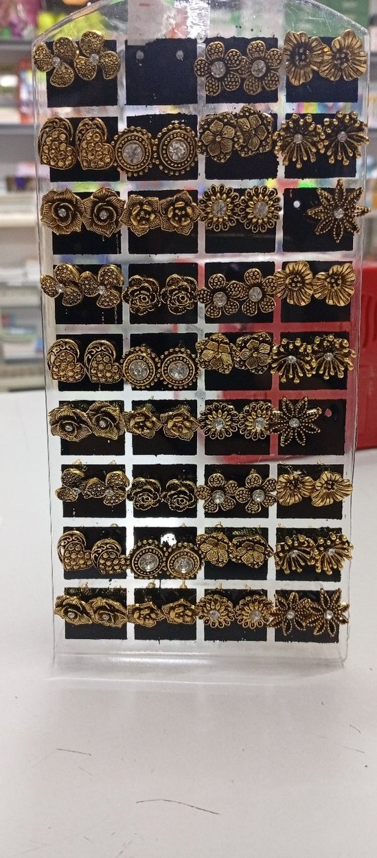 Vintage Bohem Mini Altın Küpe Seti - Görsel 2