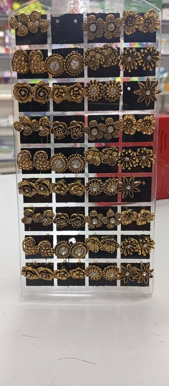 Vintage Bohem Mini Altın Küpe Seti - Görsel 3