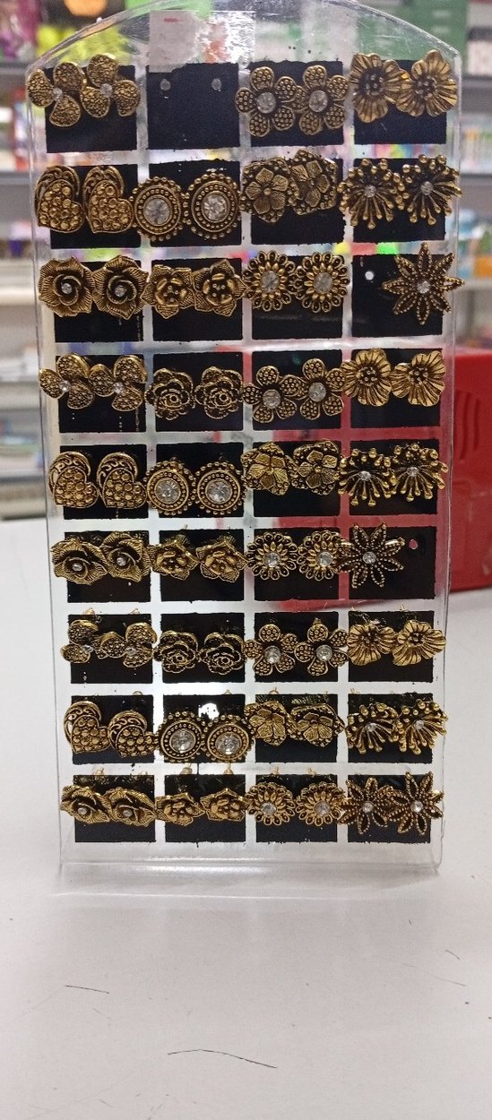 Vintage Bohem Mini Altın Küpe Seti - Görsel 4