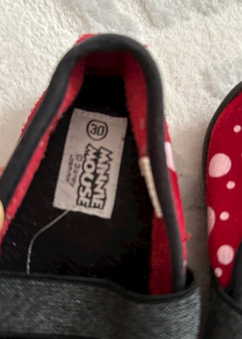 Kız Çocuk Kırmızı Minnie Mouse Sıcak Panduf - Görsel 2