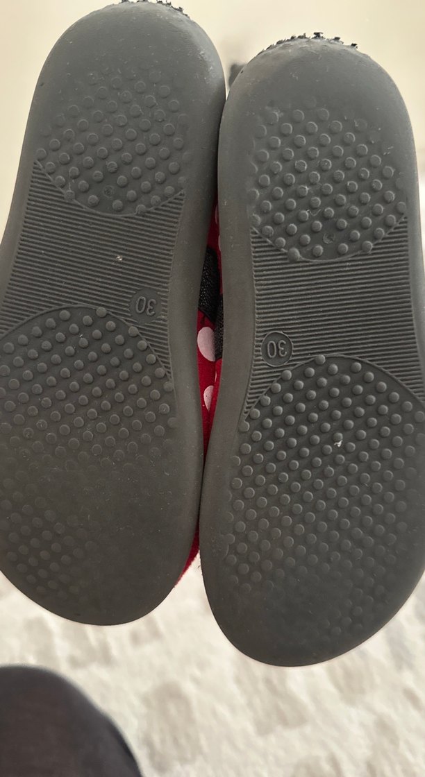 Kız Çocuk Kırmızı Minnie Mouse Sıcak Panduf - Görsel 4