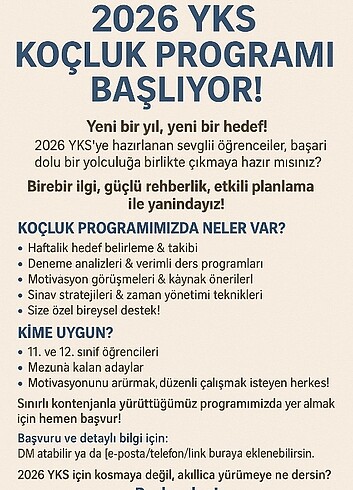 2026 YKS Online Koçluk