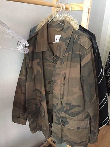 Kamufulaj Desenli Oversize Ceket