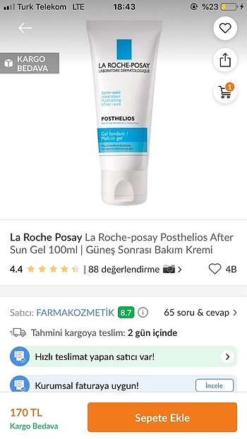 La Roche Posay After Sun