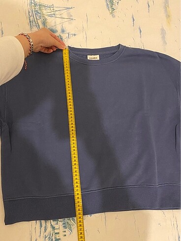 m Beden mavi Renk Pull and bear mavi sweatshirt