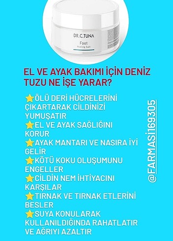 El ve ayak deniz tuzu