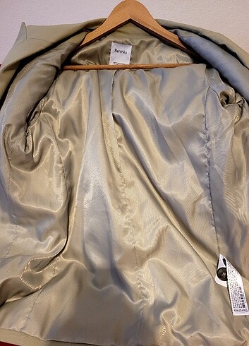 xs Beden yeşil Renk Bershka oversize blazer ceket